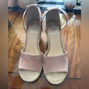 Vince Camuto Women's Leera Espadrille Wedge, Dusty Mink color